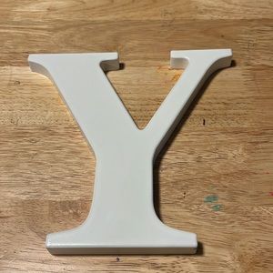 3 items for $10 Letter Y wall hanging decor white